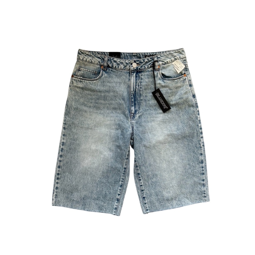 Blank NYC Loose Bermuda Denim Shorts High Rise NWT 27"